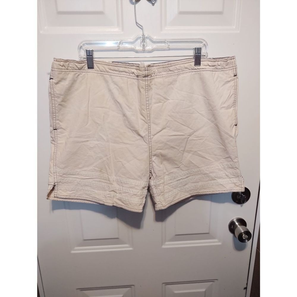 Towne Craft Vintage Swim Trunks – Men's Large Retro White Beach Shorts